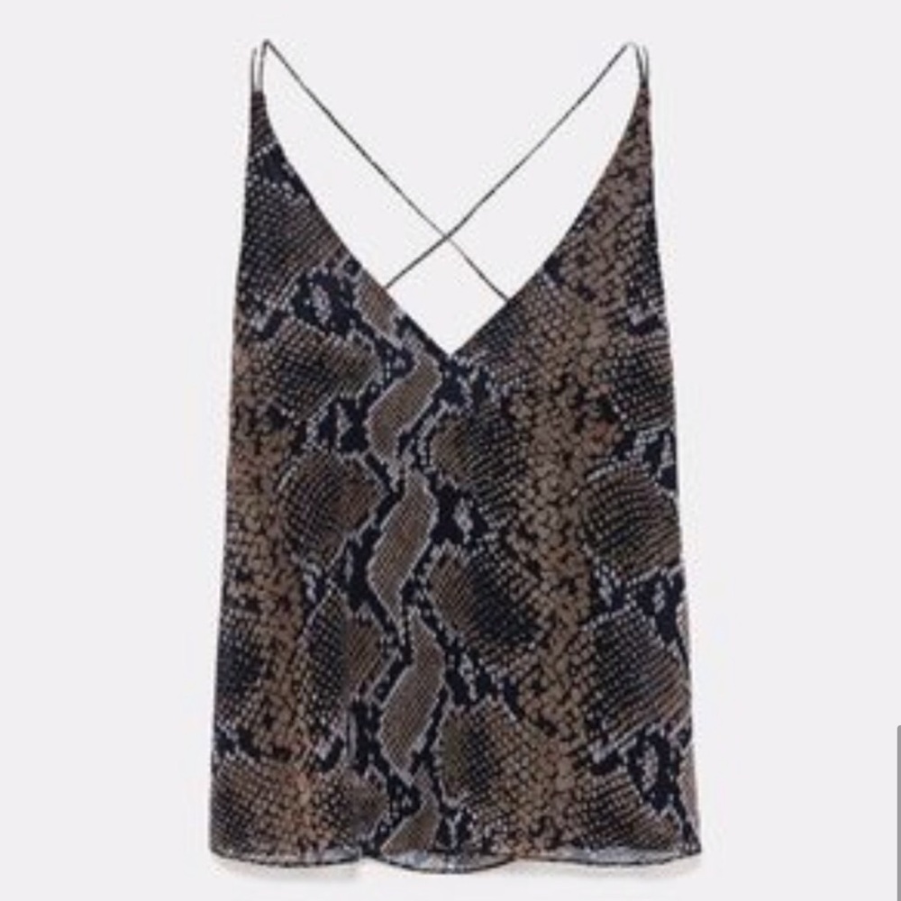 Zara Trf Python Snake Print Tank - image 4